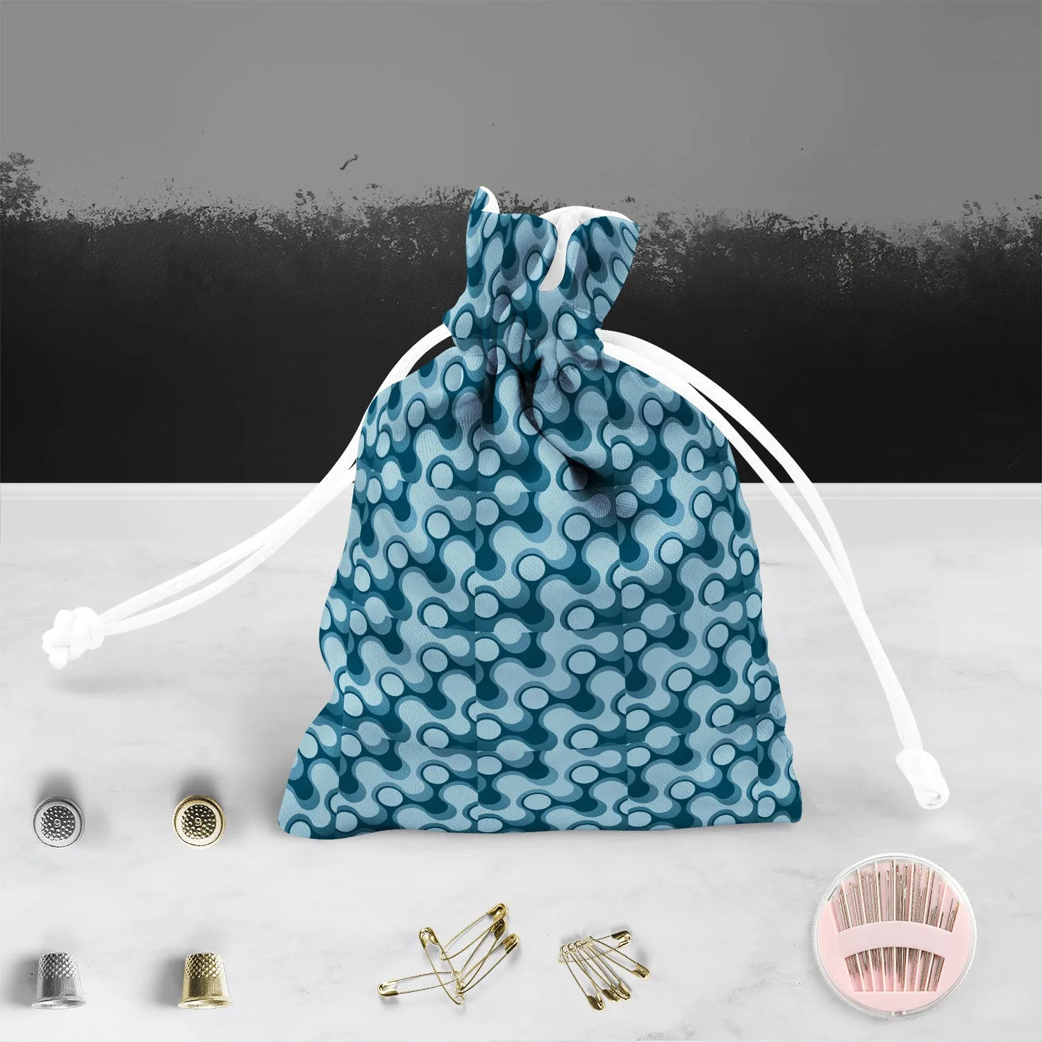 Abstract Retro D3 Pouch Wrist Potli Bag | Bag for Weddings & Casual Parties