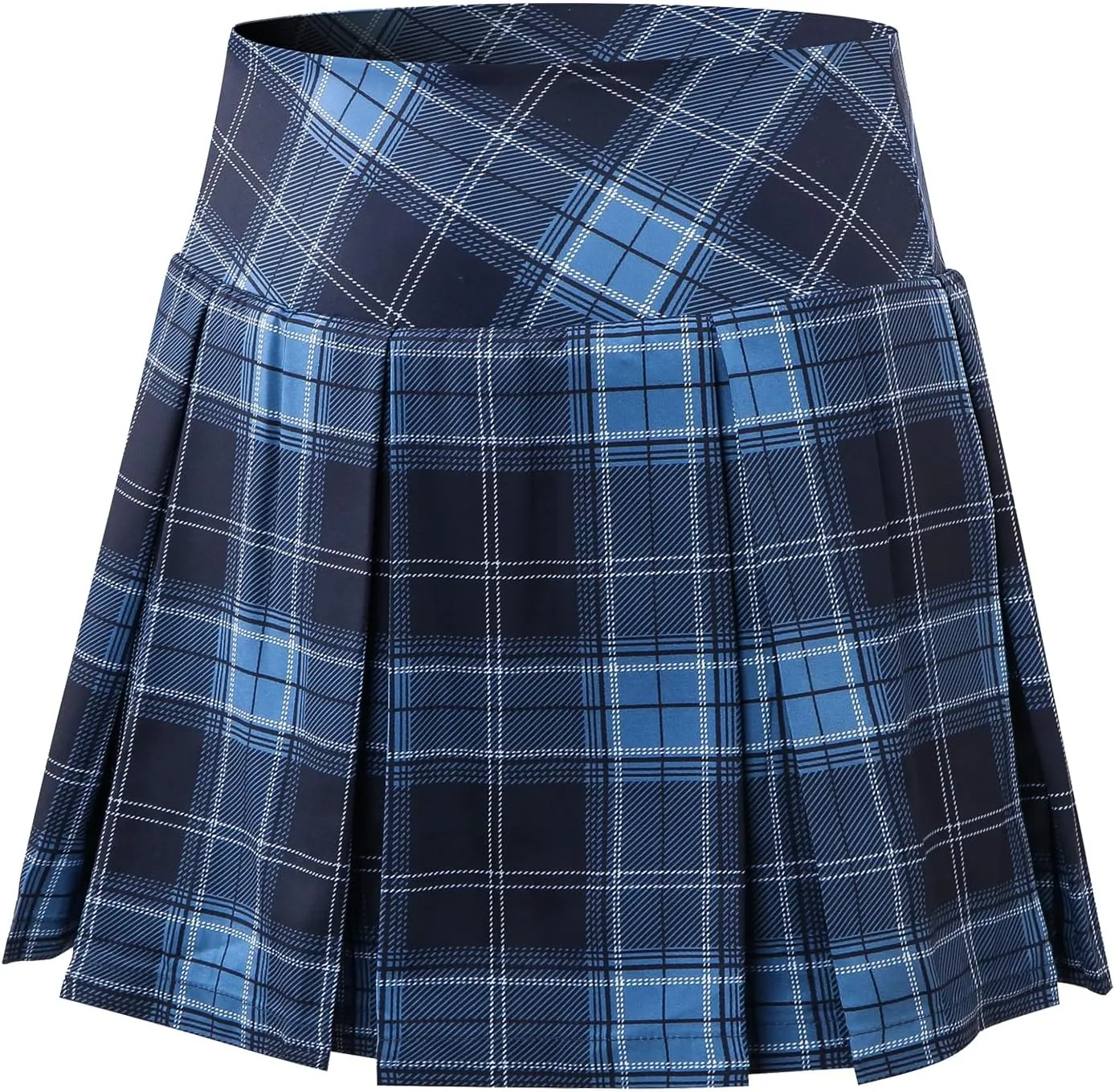 Amxiway Women's Pleated Tennis Skirts with Shorts Mini Plaid Golf Skort High Waisted Skorts Athletic Workout Skater Skirt