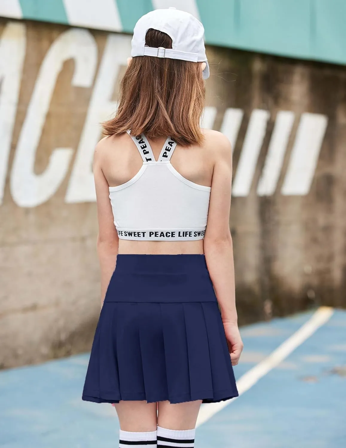 Arshiner Girl's Tennis Skirts with Shorts Athletic Pleated Skirt Workout Performance Skorts with Pockets for Kids 4-13Y