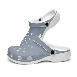 Ash Grey Color Unisex Clogs, Best Solid Grey Color Unisex Classic Lightweight Best Sandals For Men or Women