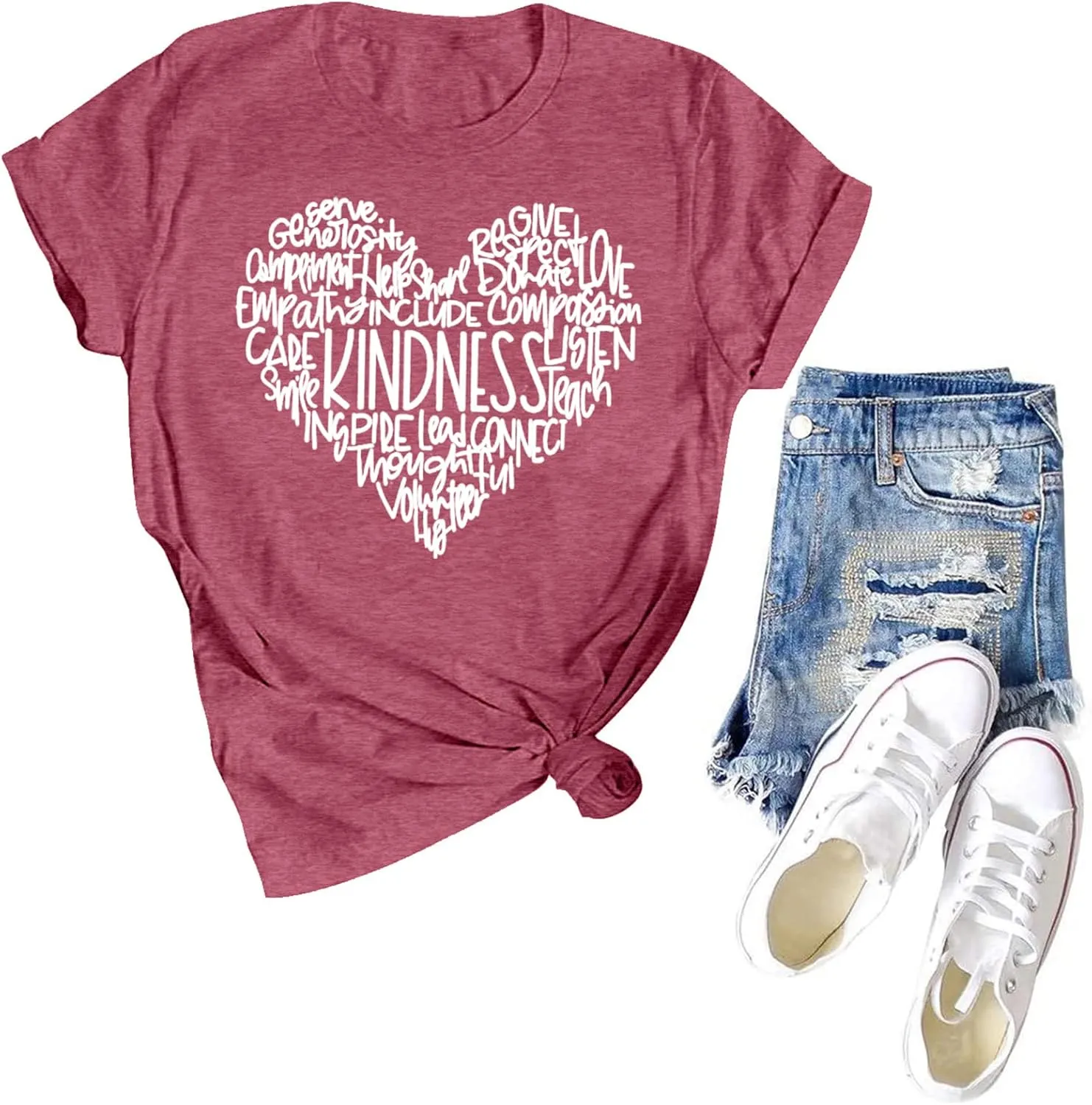 Be Kind Shirt Women Kindness Teacher Shirts Cute Graphic Tee Inspirational Blessed Short Sleeve Tops