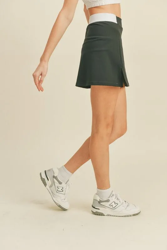 Black High Waist Tennis Skirt