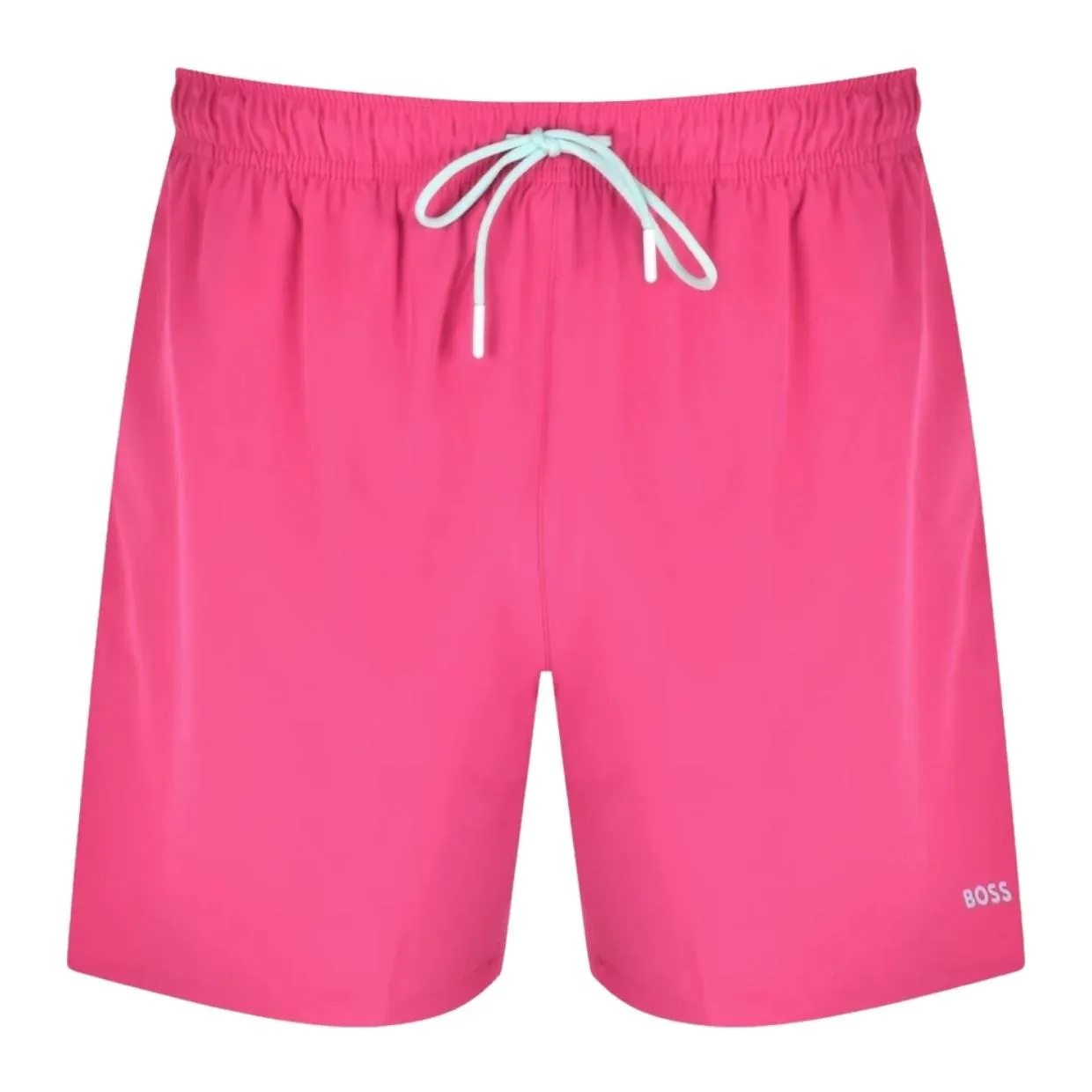 BOSS Printed Logo Tio Pink Swim Shorts