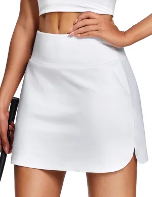 High Waisted Tennis Golf Athletic Skirts for Women Tummy Control Pickleball Skort with Shorts Pockets Anti Slip