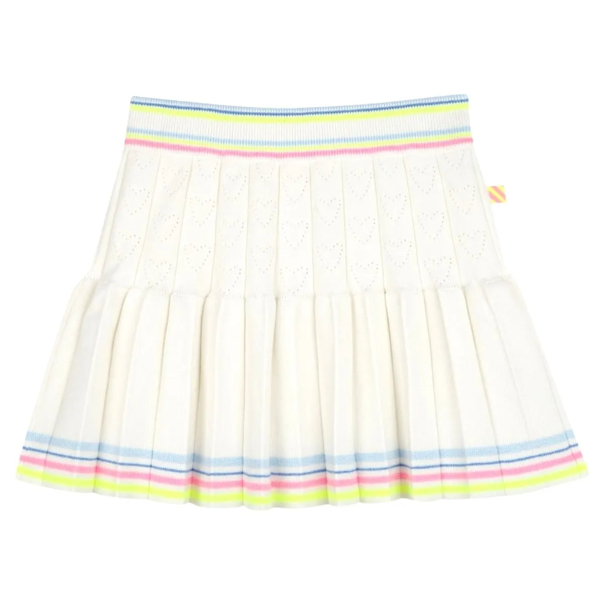 KNIT HEART PLEATED SKIRT (PREORDER)