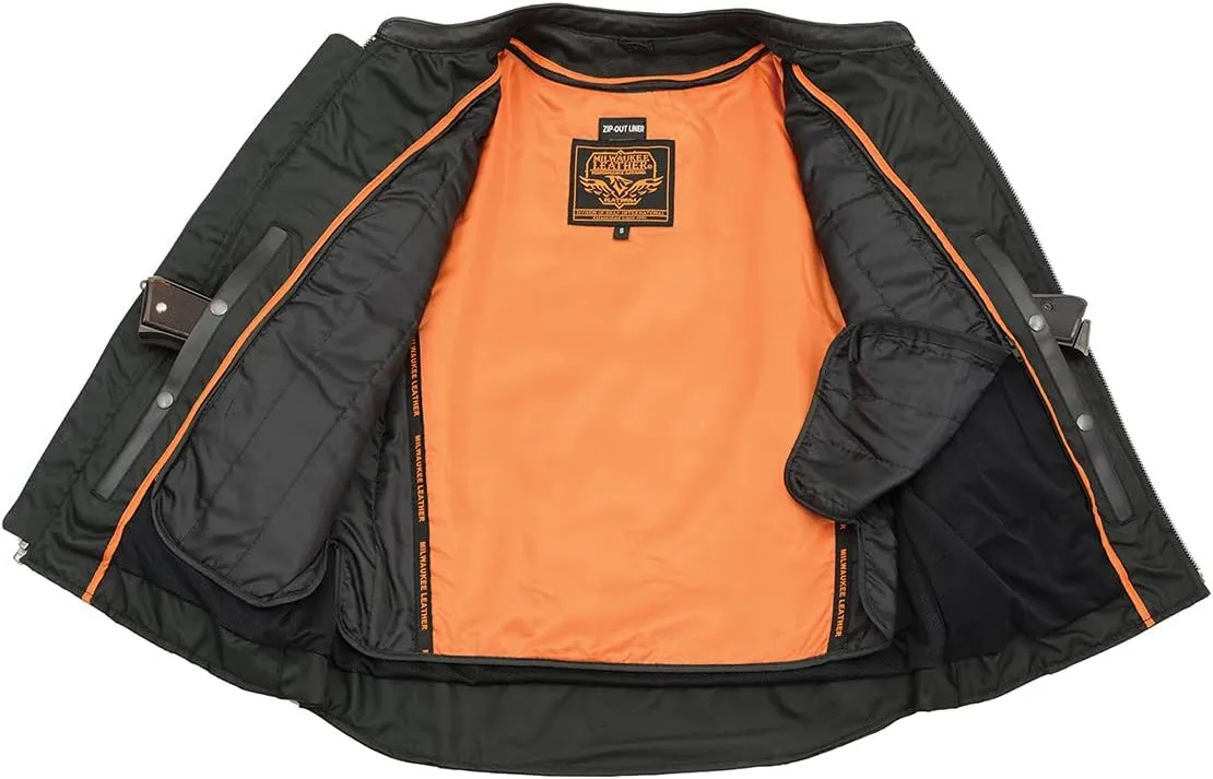 Milwaukee Leather ML1408 Men's Black 'Savage' Sporty Crossover Leather Jacket