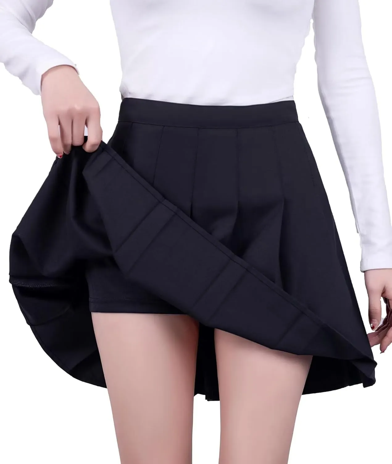 Pleated Skirts for Girls High Waisted School Uniform Skort with Undershorts Athletic Girls Tennis Skirt 2-14