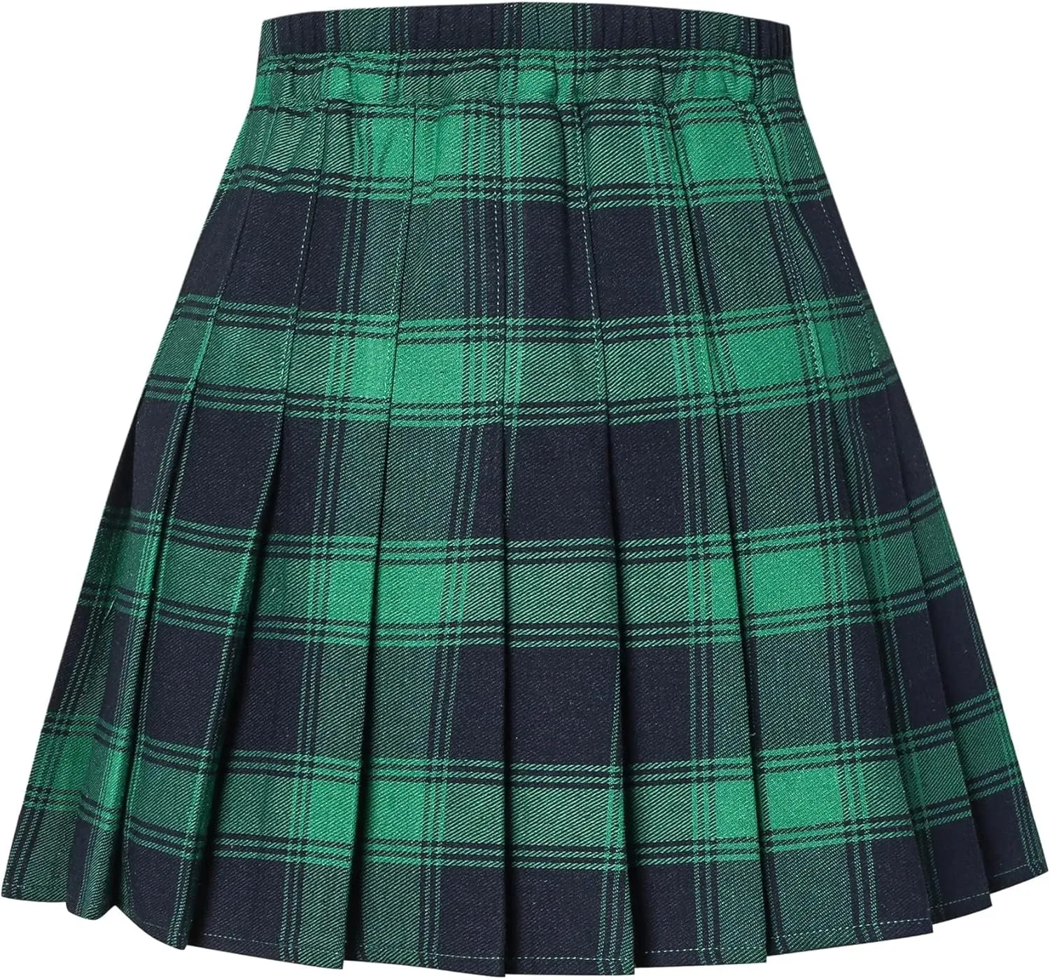 SANGTREE Women Girls Pleated Skirts with Shorts, Elastic Waist Uniform Plus Size Tennis Casual Skirt, 2 Years - US 4XL