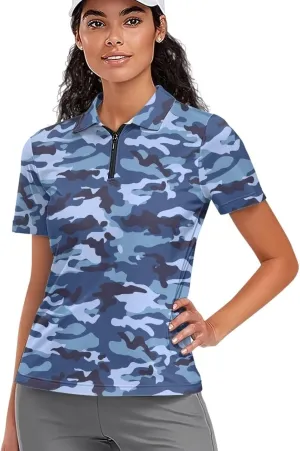 Suobstales Women Short Sleeve Golf Shirt Moisture Wicking Golf Polo Shirts Athletic Tennis Shirts Casual Outfits Workout Tops