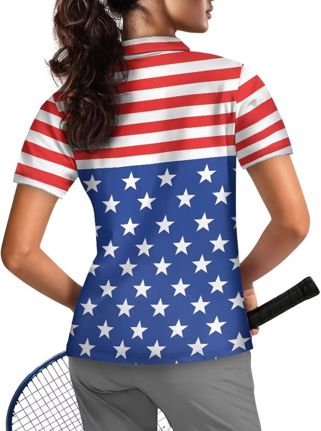 Suobstales Women Short Sleeve Golf Shirt Moisture Wicking Golf Polo Shirts Athletic Tennis Shirts Casual Outfits Workout Tops