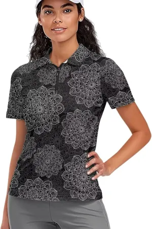 Suobstales Women Short Sleeve Golf Shirt Moisture Wicking Golf Polo Shirts Athletic Tennis Shirts Casual Outfits Workout Tops