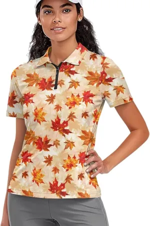 Suobstales Women Short Sleeve Golf Shirt Moisture Wicking Golf Polo Shirts Athletic Tennis Shirts Casual Outfits Workout Tops