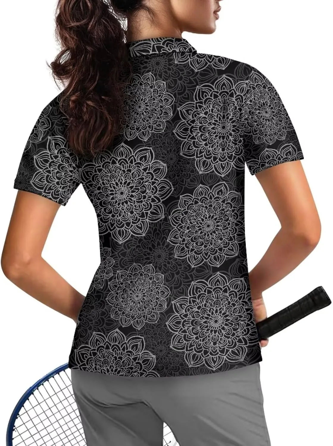 Suobstales Women Short Sleeve Golf Shirt Moisture Wicking Golf Polo Shirts Athletic Tennis Shirts Casual Outfits Workout Tops