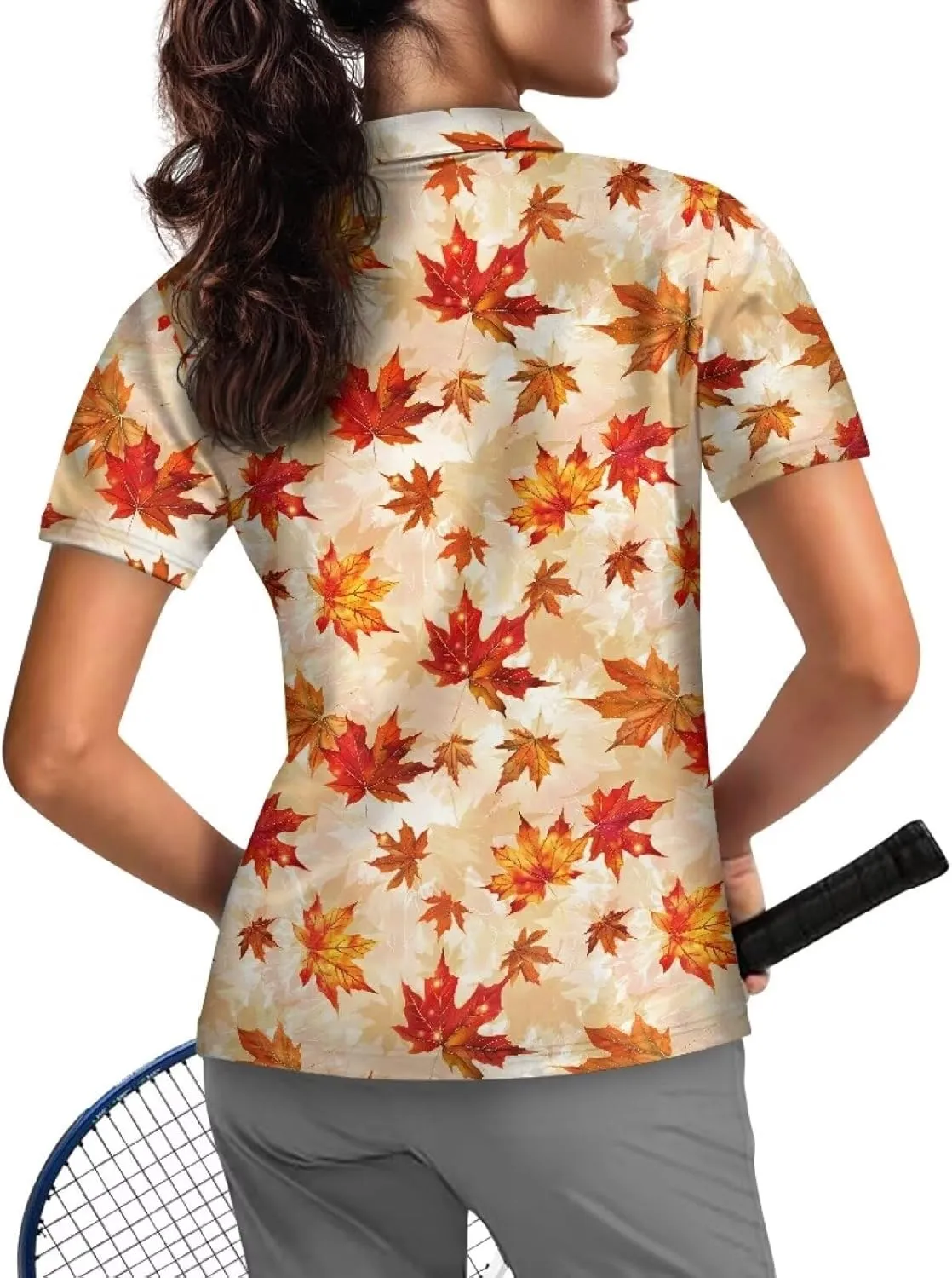Suobstales Women Short Sleeve Golf Shirt Moisture Wicking Golf Polo Shirts Athletic Tennis Shirts Casual Outfits Workout Tops