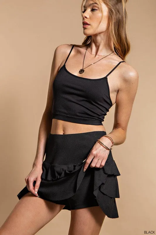 The Tennis Tramp Skort [black]