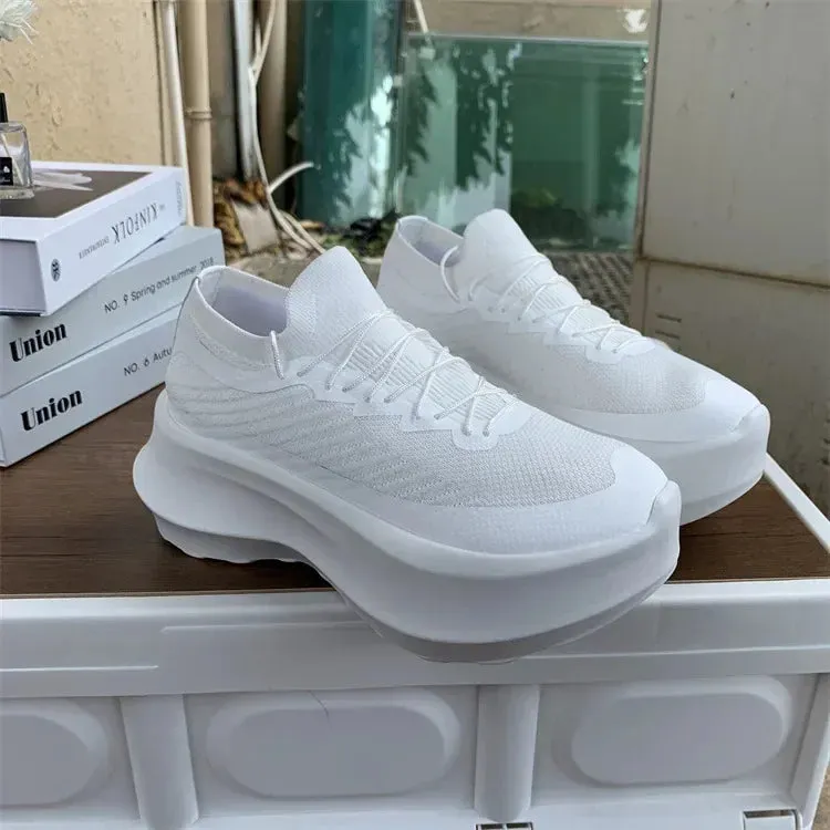 Wjczt Genuine leather thick soled sports spring breathable casual versatile small white shoes fashionable versatile high quality